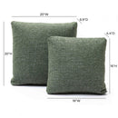 Malolo Green Basketweave 16 inch Square Vegan-Down Pillow
