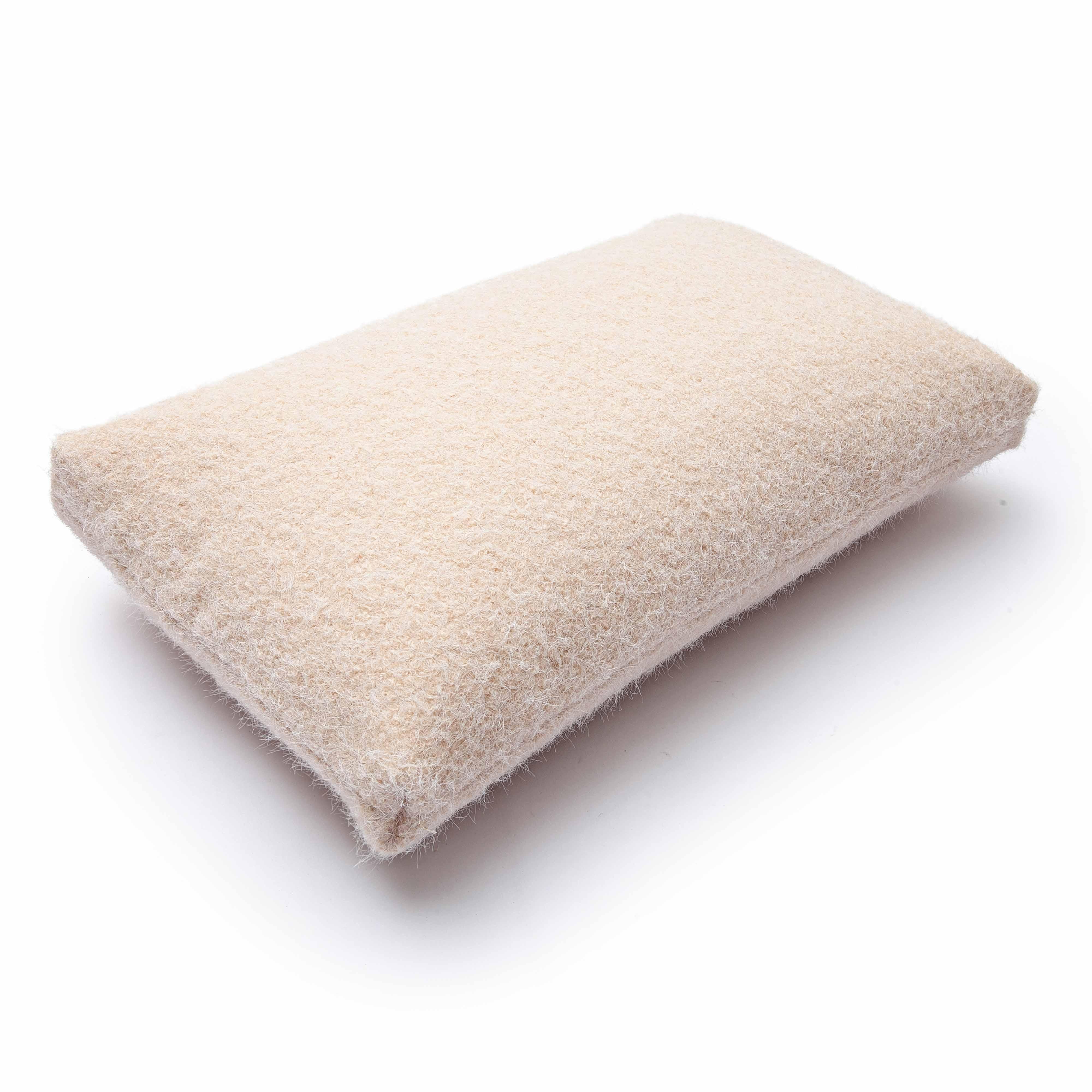 Malolo Rose-Tan Long Mohair 20”x12" Rectangular Vegan-Down Pillow - COVER