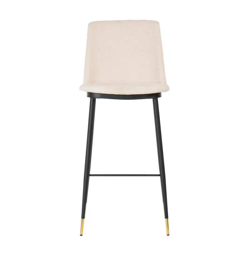 Evora Cream Velvet Counter Stool (Set of 2)