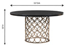 Valentina Brass Round Dining Table - UK