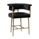 Astrid Grey Velvet Counter Stool - UK
