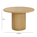 Chelsea Natural Oak Wood Round Dining Table