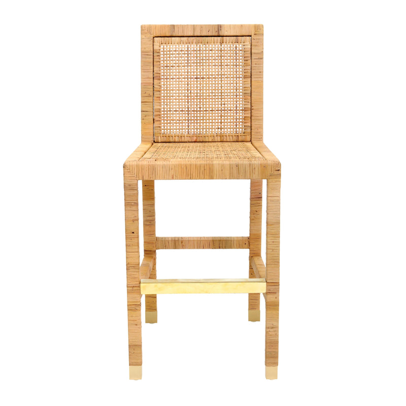 Amara Rattan Performance Fabric Bar Stool