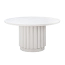 Kali 55 Inch White Round Dining Table - UK