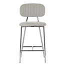 Ariana Grey Counter Stool - Silver Legs (Set of 2)