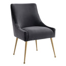 Beatrix Grey Velvet Side Chair - UK