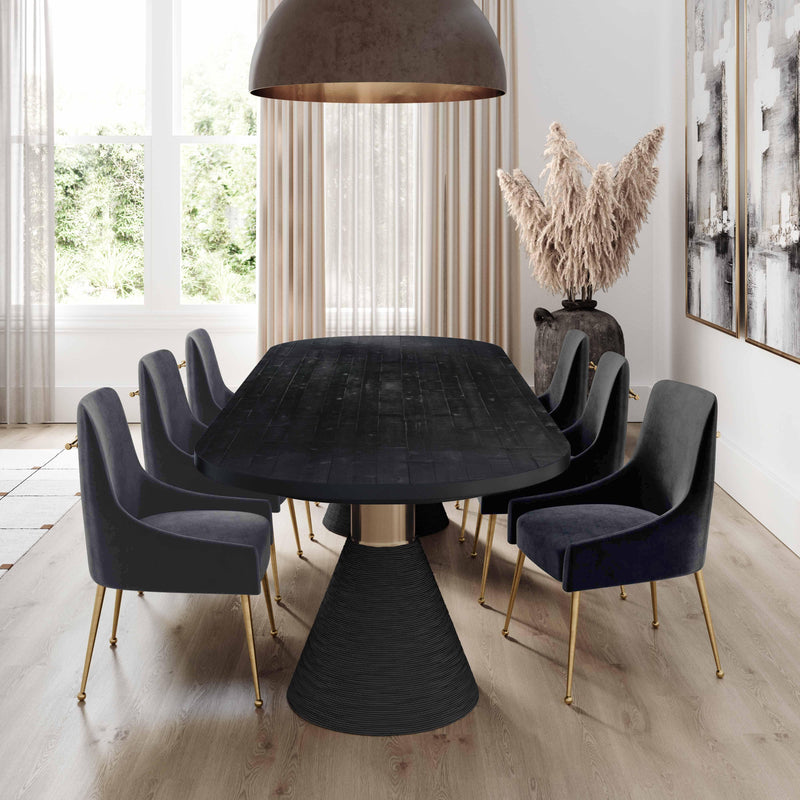 Beatrix Grey Velvet Side Chair - UK