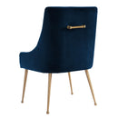 Beatrix Navy Velvet Side Chair - UK