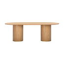 Brandy Natural Ash Wood Oval Dining Table