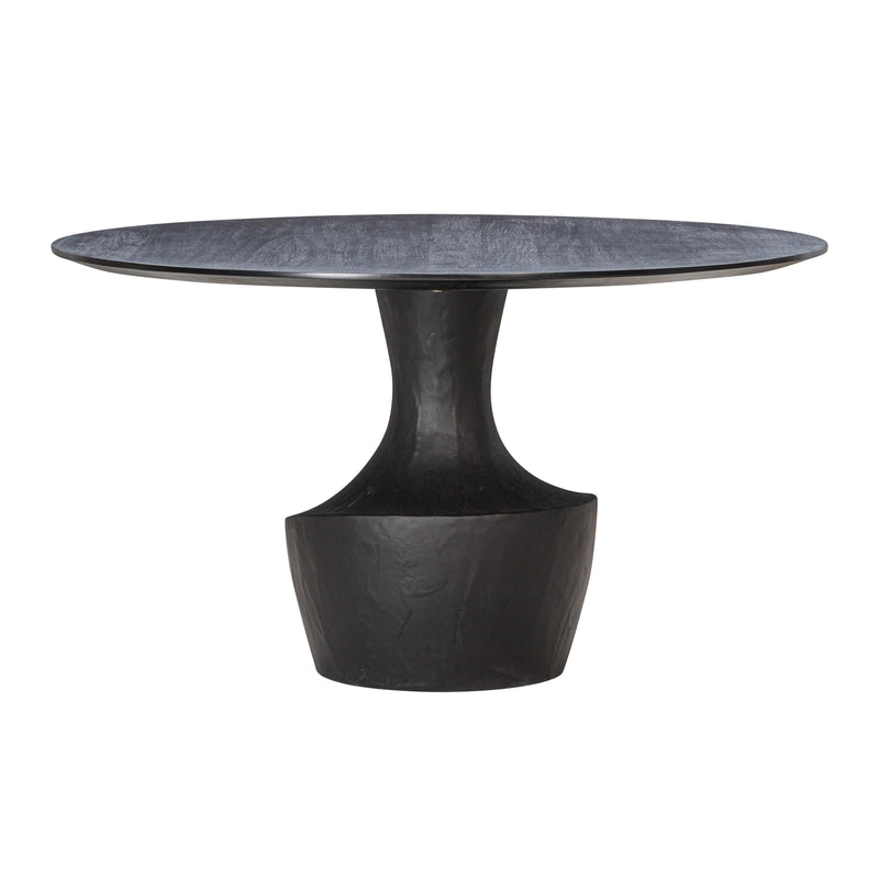 Gevra Black Acacia & Faux Plaster Dining Table - UK