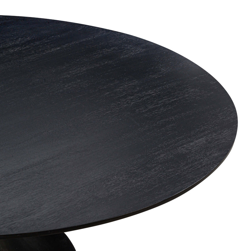 Gevra Black Acacia & Faux Plaster Dining Table - UK