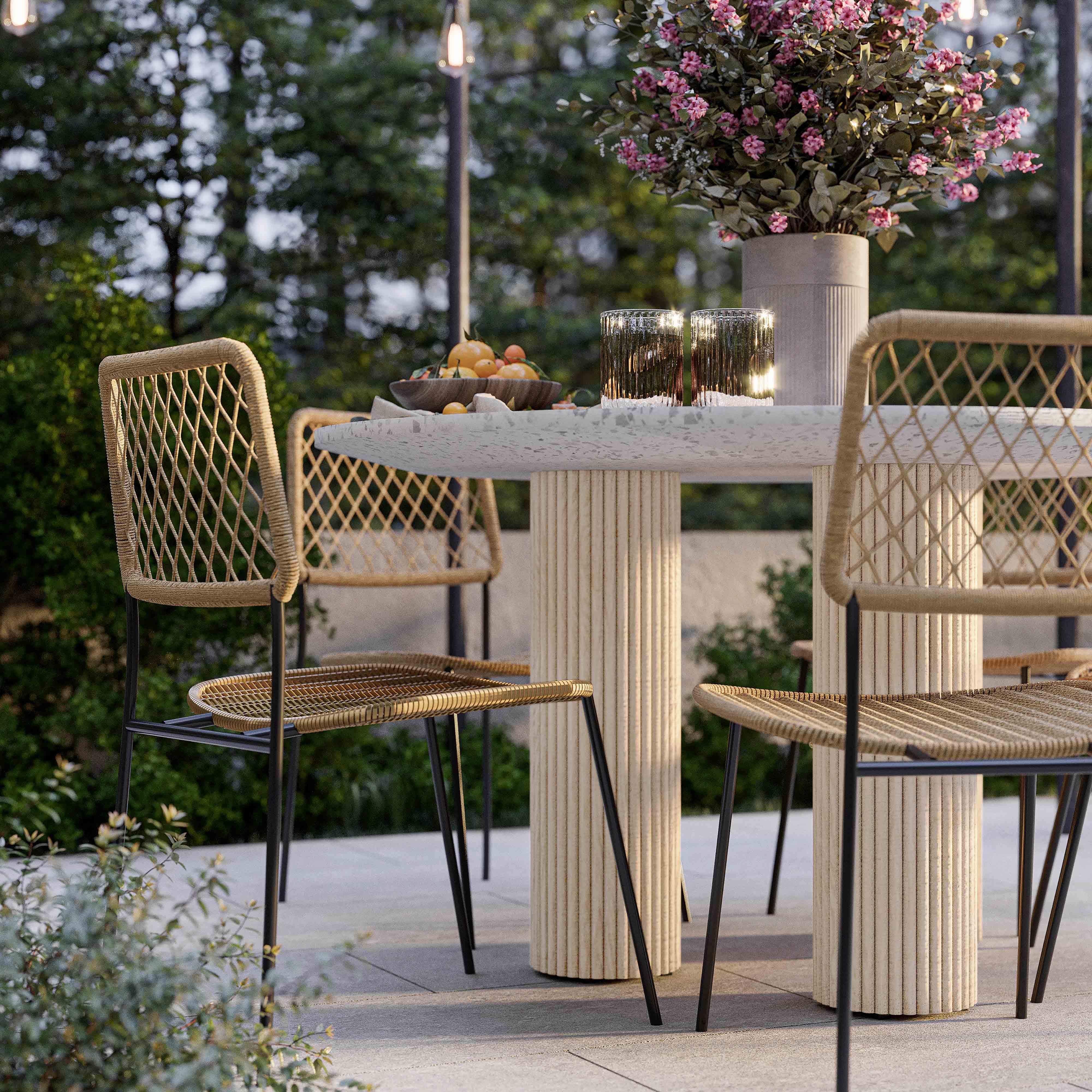 Parcino Terrazzo Concrete Indoor / Outdoor Dining Table - UK