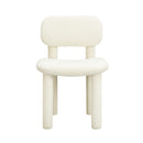 Elise Ivory White Performance Velvet Dining Chair
