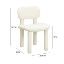 Elise Ivory White Performance Velvet Dining Chair