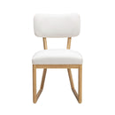 Bobbie Cream Performance Upcycled Fabric Dining Chair