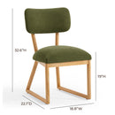 Bobbie Green Performance Upcycled Fabric Dining Chair