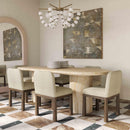 Brut Travertine Pattern Indoor/Outdoor Dining Table