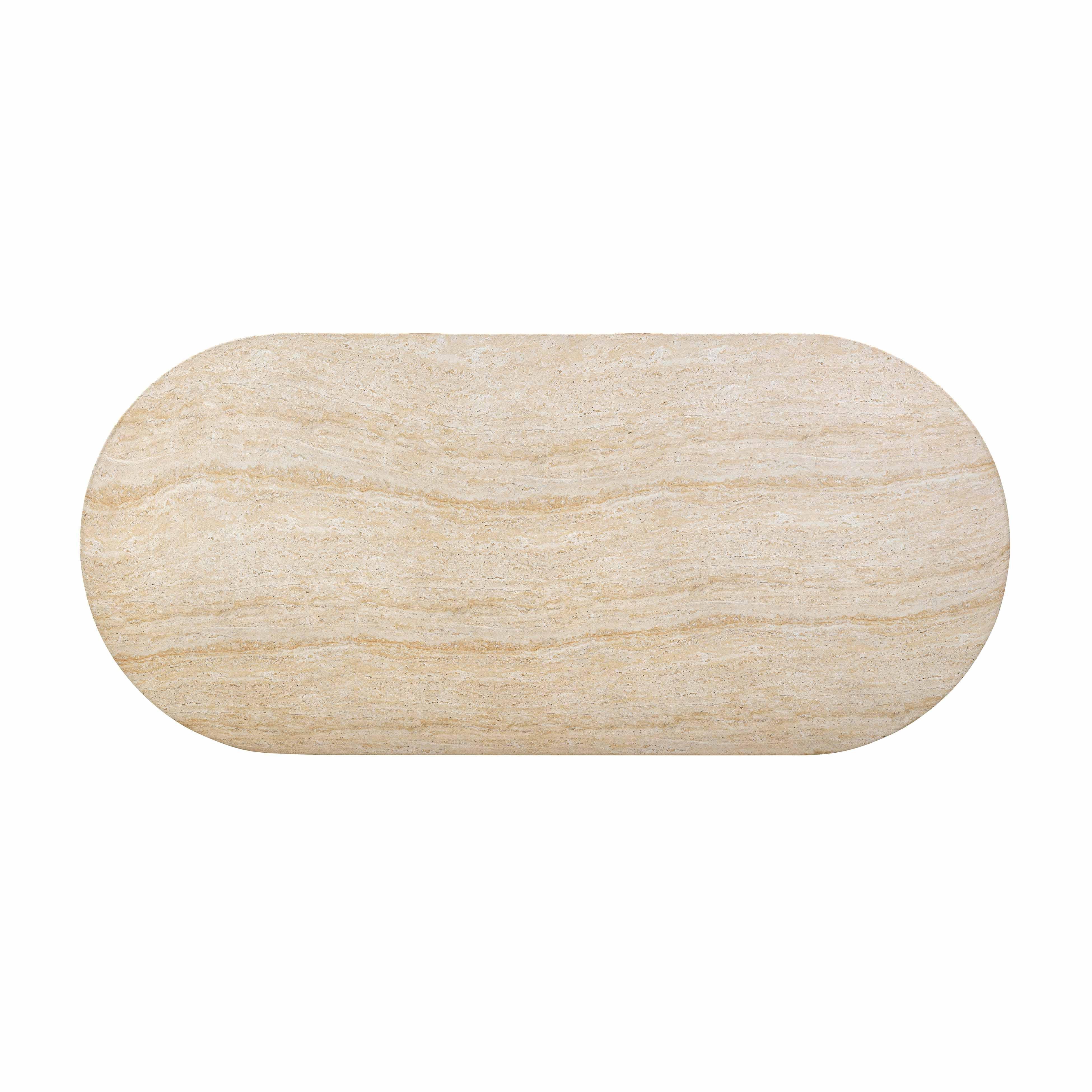 Brut Travertine Pattern Indoor/Outdoor Dining Table