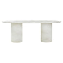 Brut White Marble Pattern Indoor/Outdoor Dining Table