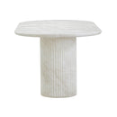 Brut White Marble Pattern Indoor/Outdoor Dining Table