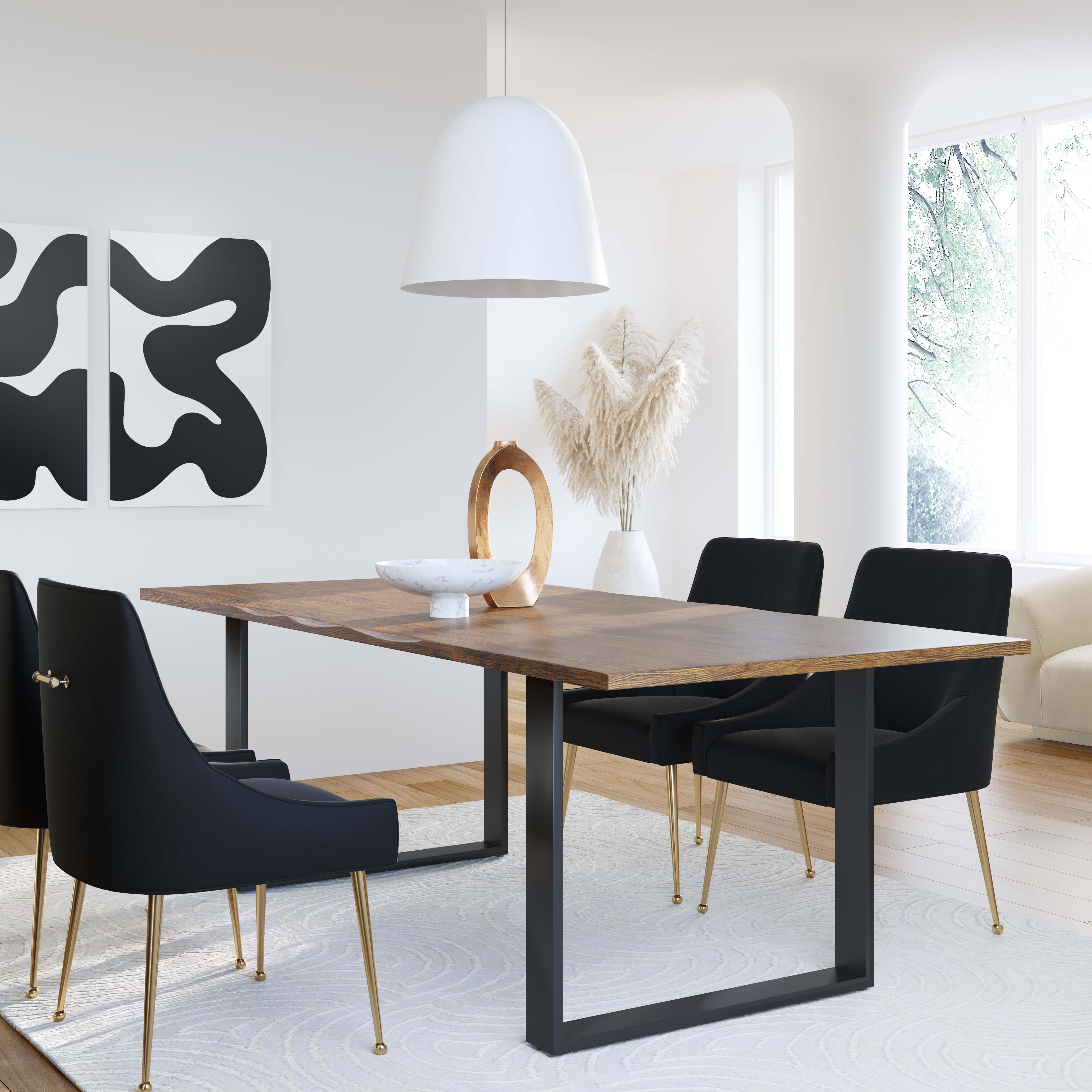Beatrix Black Velvet Side Chair - UK