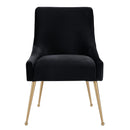 Beatrix Black Velvet Side Chair