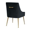Beatrix Black Velvet Side Chair