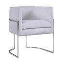 Giselle Grey Velvet Dining Chair with Silver Leg - UK