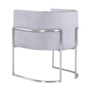 Giselle Grey Velvet Dining Chair with Silver Leg - UK