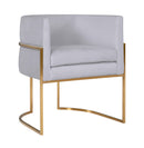 Giselle Grey Velvet Dining Chair with Gold Leg - UK