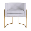 Giselle Grey Velvet Dining Chair with Gold Leg - UK