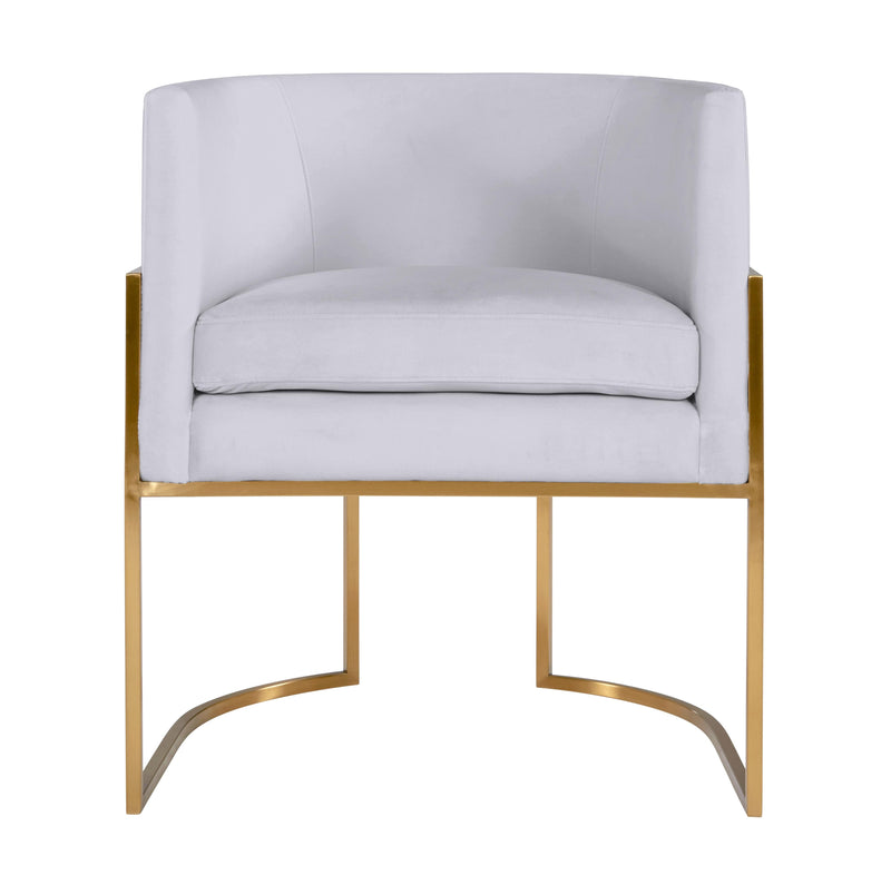 Giselle Grey Velvet Dining Chair with Gold Leg - UK