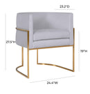 Giselle Grey Velvet Dining Chair with Gold Leg - UK