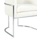 Giselle Cream Velvet Dining Chair Silver Leg - UK