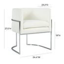 Giselle Cream Velvet Dining Chair Silver Leg - UK