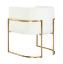 Giselle Cream Velvet Dining Chair Gold Leg - UK