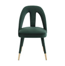 Petra Forest Green Velvet Side Chair - UK