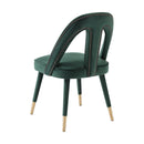 Petra Forest Green Velvet Side Chair - UK