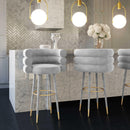 Betty Grey Velvet Counter Stool - UK