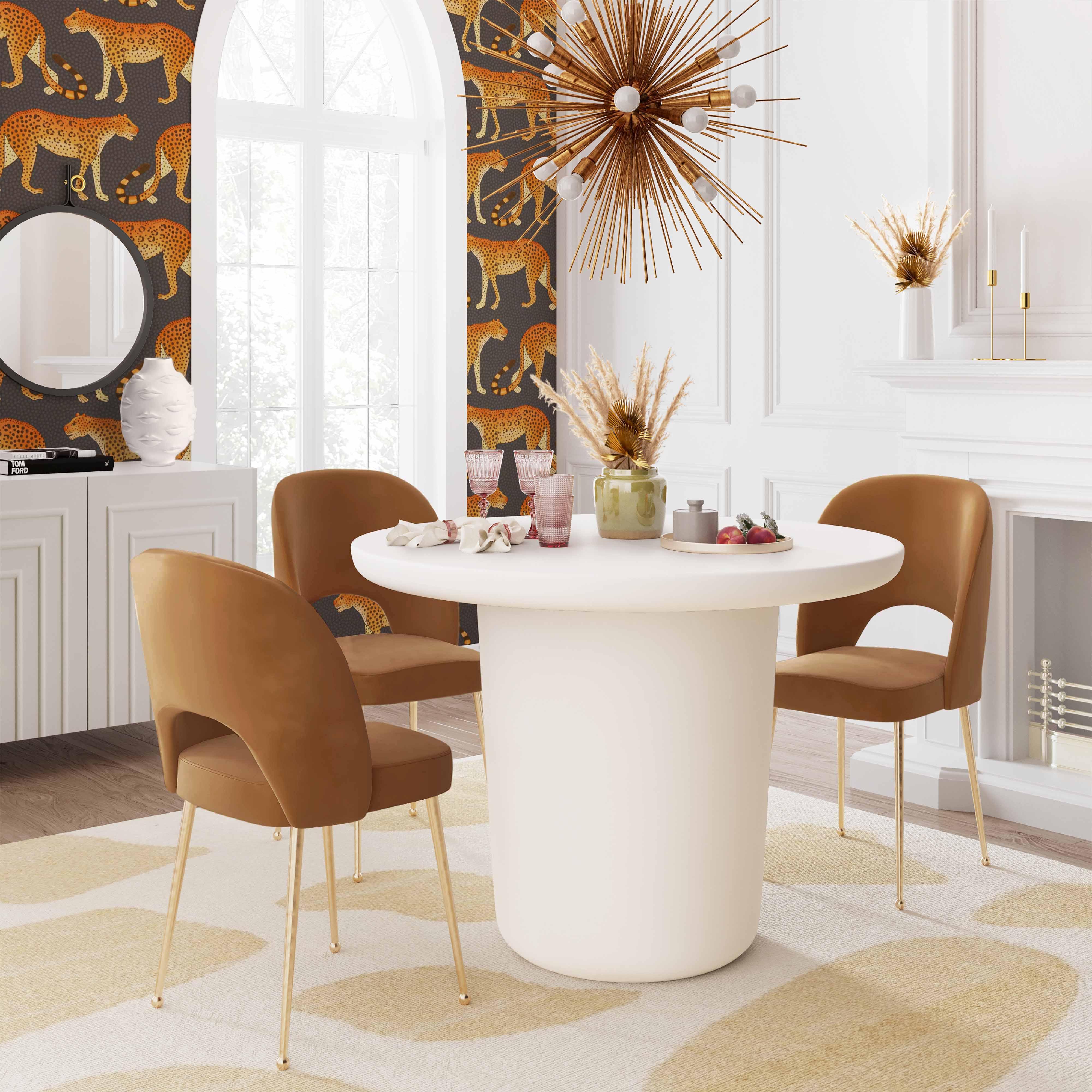 Swell Cognac Velvet Chair - UK