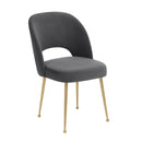 Swell Dark Grey Velvet Chair