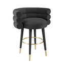 Betty Black Velvet Counter Stool - UK