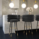 Betty Black Velvet Counter Stool - UK