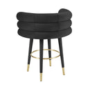 Betty Black Velvet Counter Stool - UK