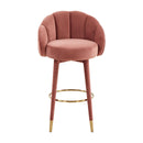 Myla Salmon Swivel Bar Stool