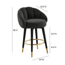 Myla Black Swivel Counter Stool - UK