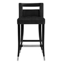 Hart Black Velvet Bar Stool