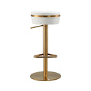 Astro White and Gold Adjustable Stool - UK