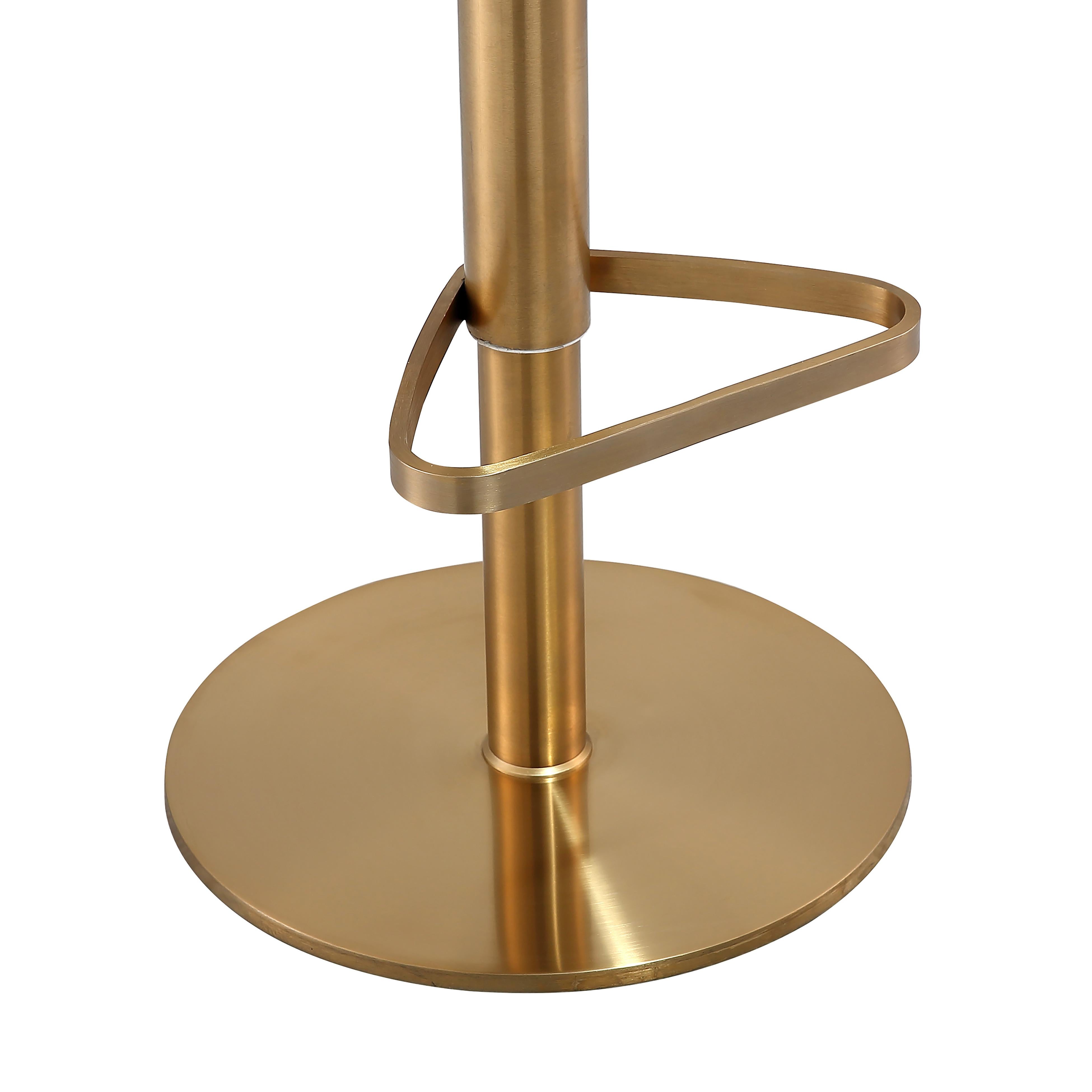 Astro White and Gold Adjustable Stool - UK