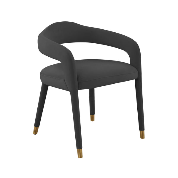 Lucia Black Velvet Dining Chair - UK